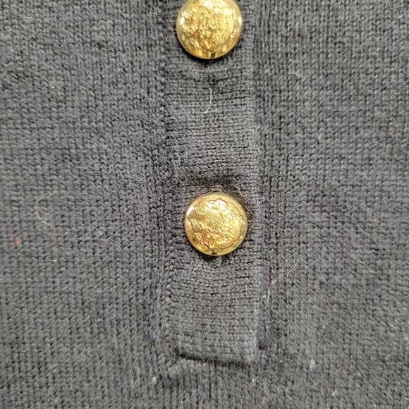 Lauren Ralph Lauren 3/4 Sleeve Black Ribbed Button Blouse Women’s Small - Picture 7 of 7